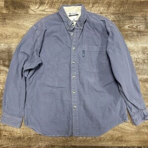 Columbia Sportswear Blue Button Front Long Sleeve Shirt Size Large